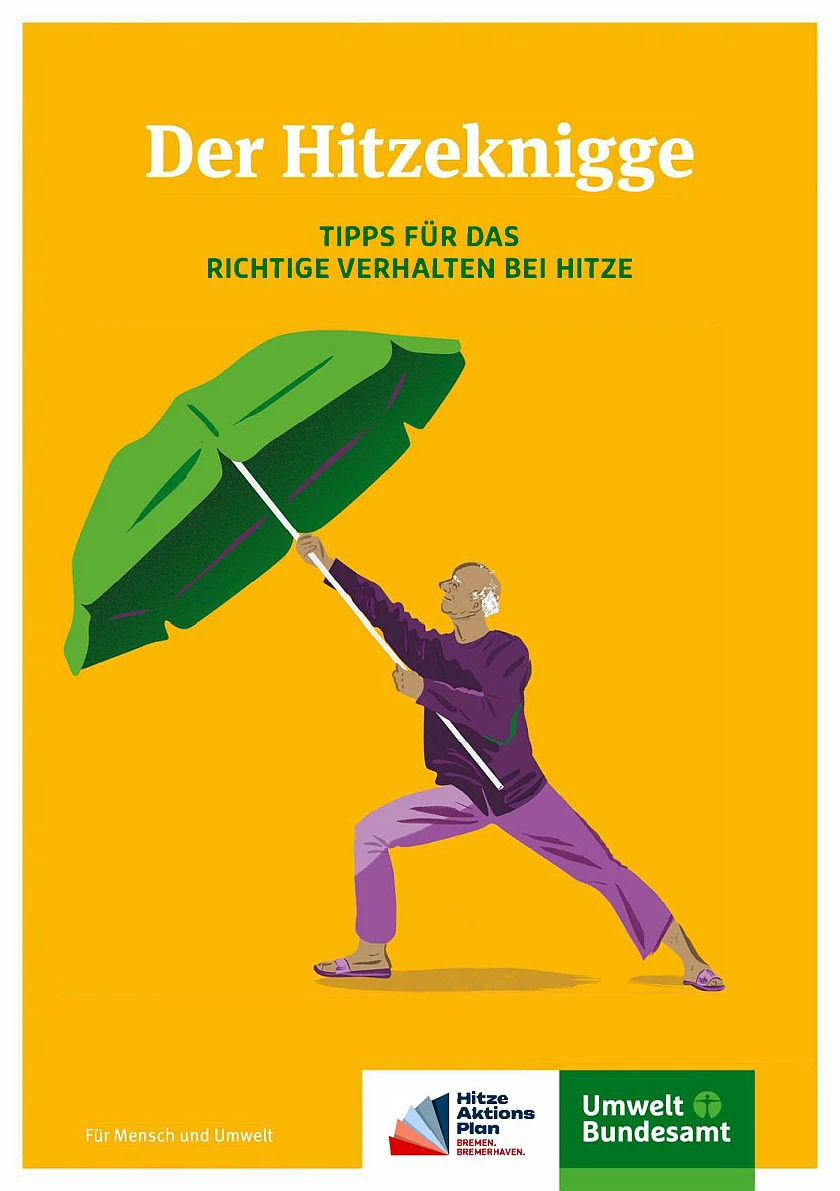 Frontseite der Broschüre Hitzeknigge