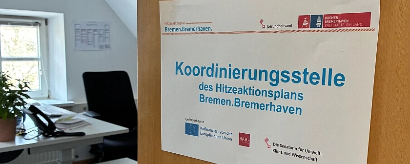 Türschild der Koordinierungsstelle