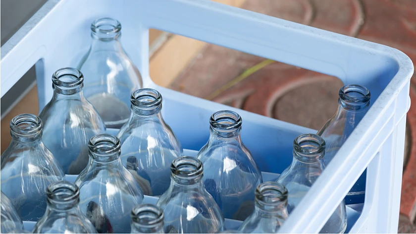 Crate with bottles
