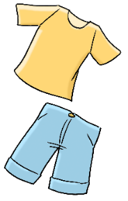 T-Shirt und kurze Hose