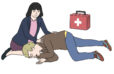 Person in stabiler Seitenlage.